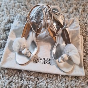 Badgley Mischka Ankle Strap with Low heel 8 1/2